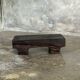 Small stool, black solid teak accent stool wabi-sabi L30 W8.5 H6.