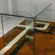 Bacco desk in transparent glass attributed to Tonelli, Italy, 1980s.