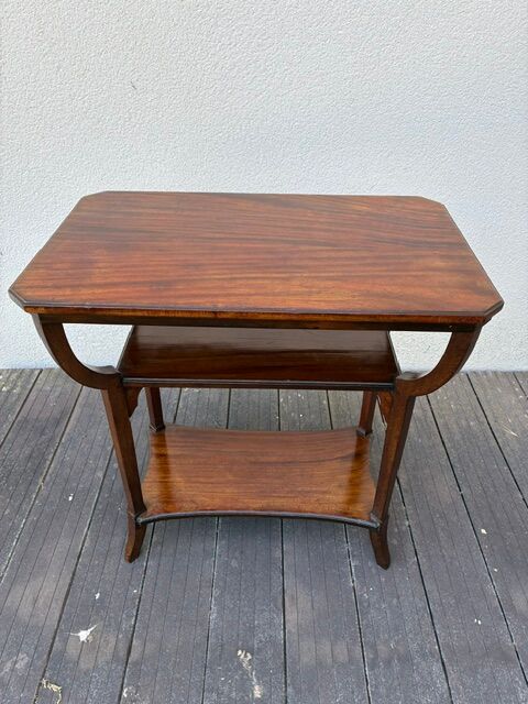 Art Nouveau side table in walnut
