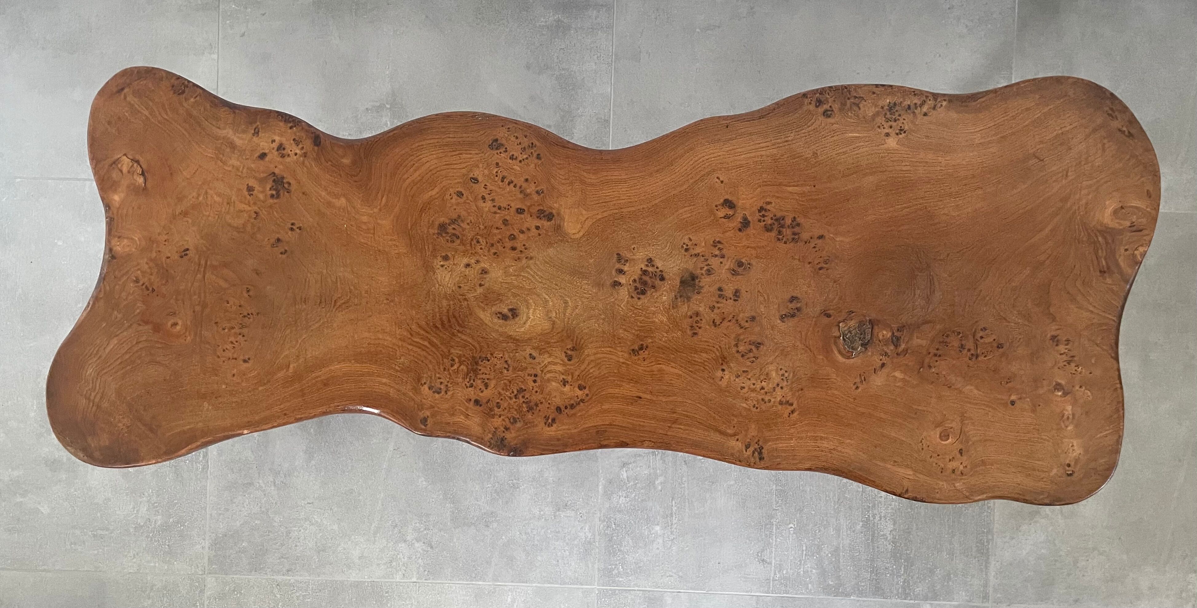 1950 modernist brutalist coffee table form-libre - reconstruction