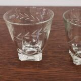 Set of 9 French Cordial BVB aperitif glasses