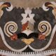 Napolitan marquetry round table, gilded, Italy, 19th century