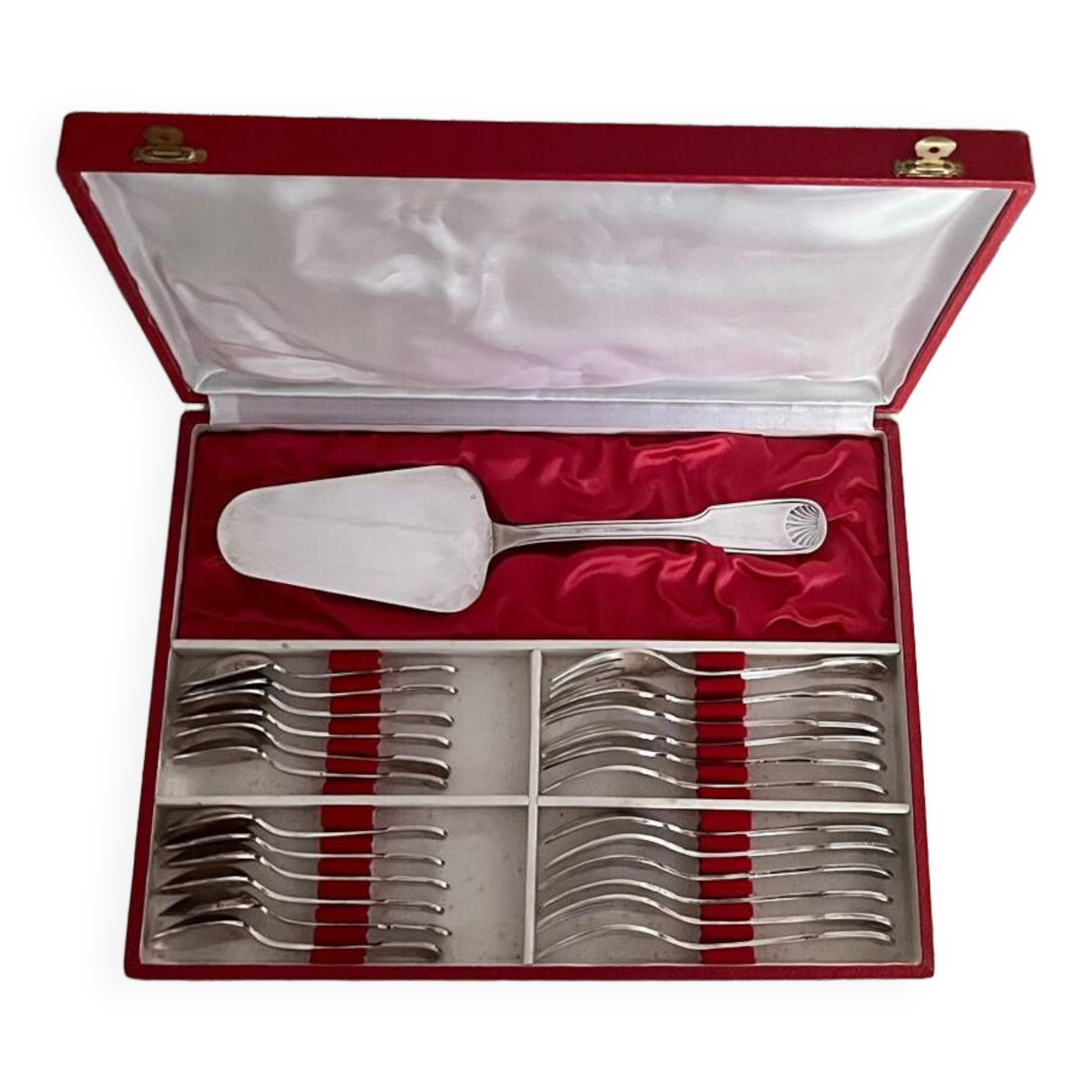 Silver metal cutlery