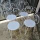 Garden furniture in white metal