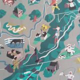 Poster of the USA, pictorial map of the United States