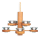 Bohemian chandelier, vintage Nordic pine
