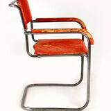 Bauhaus FN 74 Cantilever Chair in Plywood and Chrome by H.J. Hagemann, 1930s