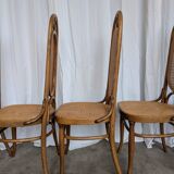 Set of 8 Vintage Bentwood Cane Dining Chair, Thonet Style, 1970s Yugoslavia