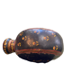 Indian painted metal jar