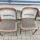 Set of 4 Dining Room Chairs - Dark Wood - Fabric - Scandinavian
