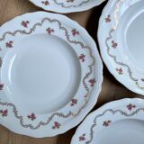 Set of 6 hollow porcelain plates