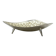 Vintage plated plate on leaf-shaped legs, silver-plated, Germany, 1970s.