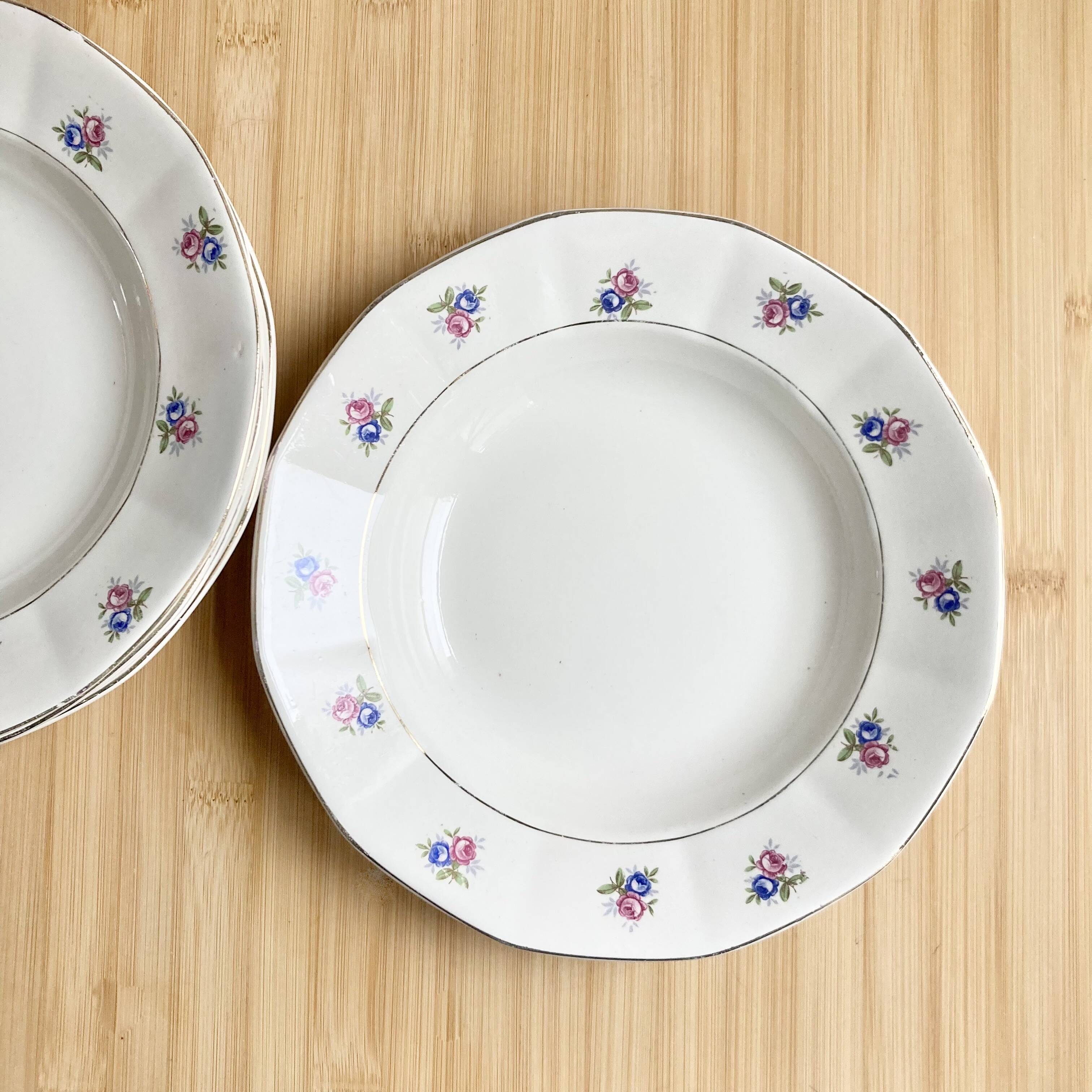 6 Digoin soup plates