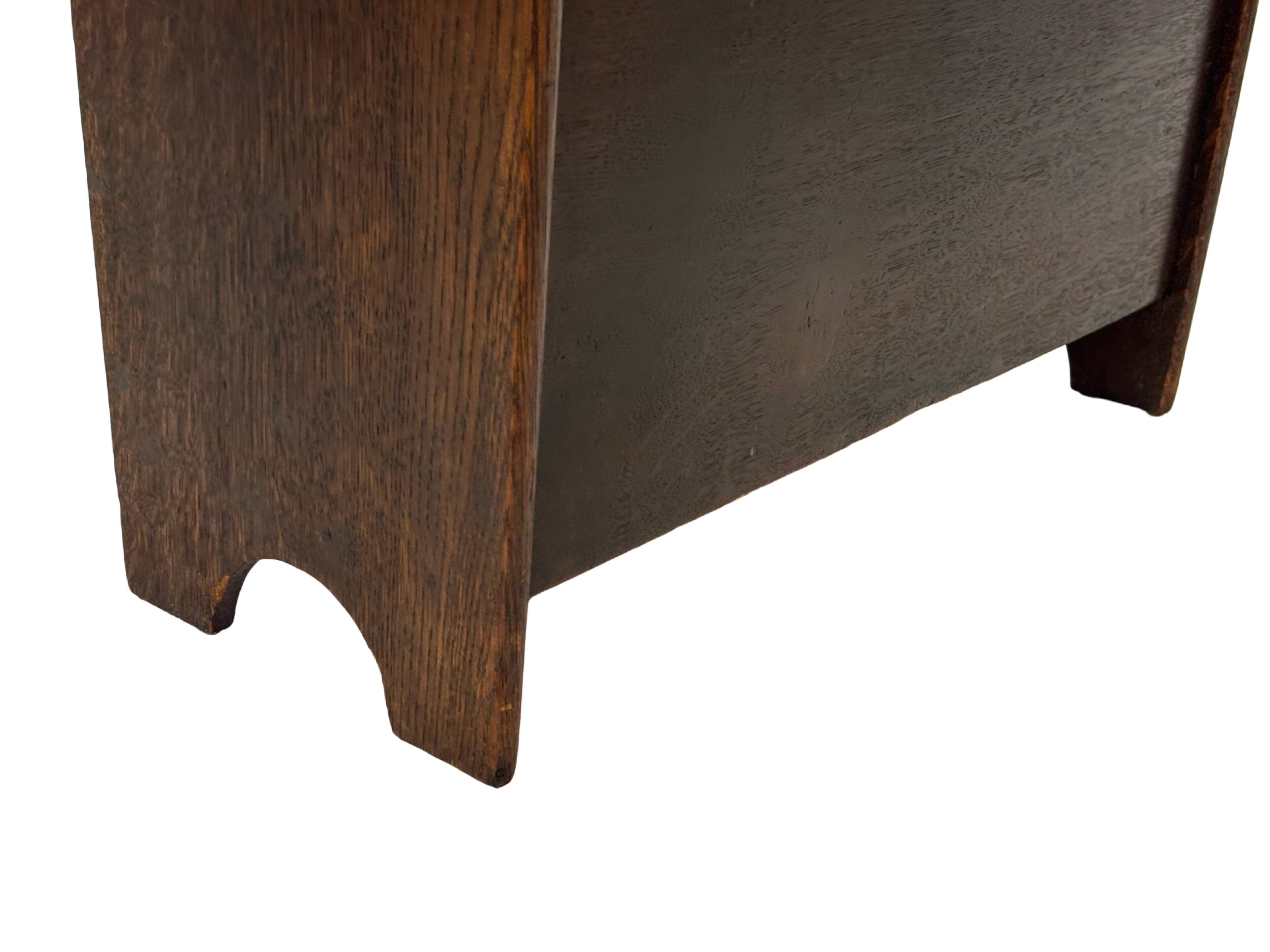 Art Deco Oak Newspaper Rack Magazine Rack 1950s design