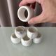 Vintage White Marble Napkin Rings – Set of 6 – Original Box