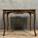 Table de salon Louis XV, rocaille en noyer vers 1850