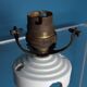 Pair of Art Nouveau 1900 frosted glass ceiling lights and their base