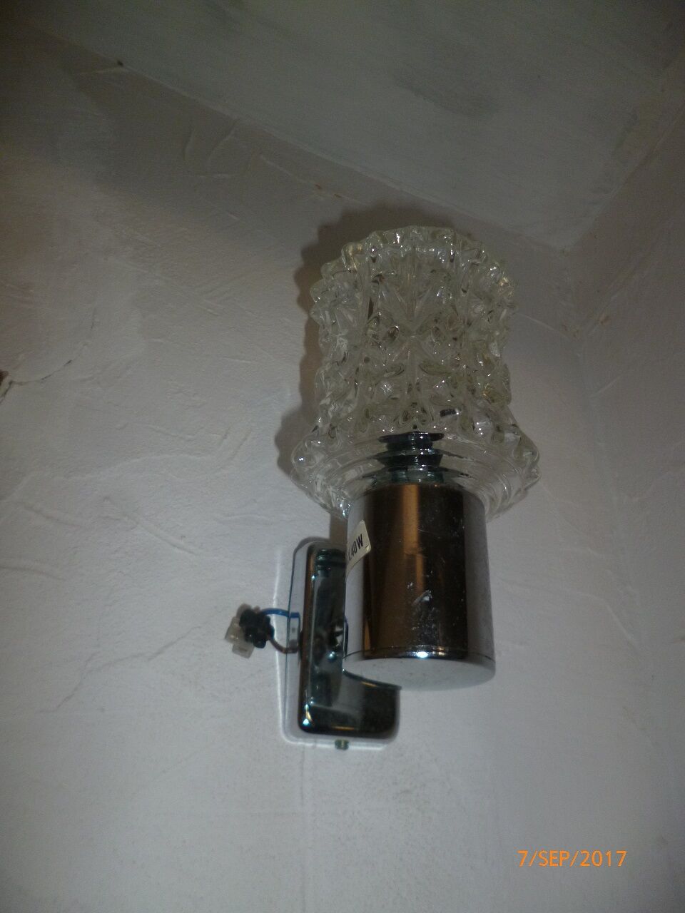Pair of sconces glass chrome of the years 60/70