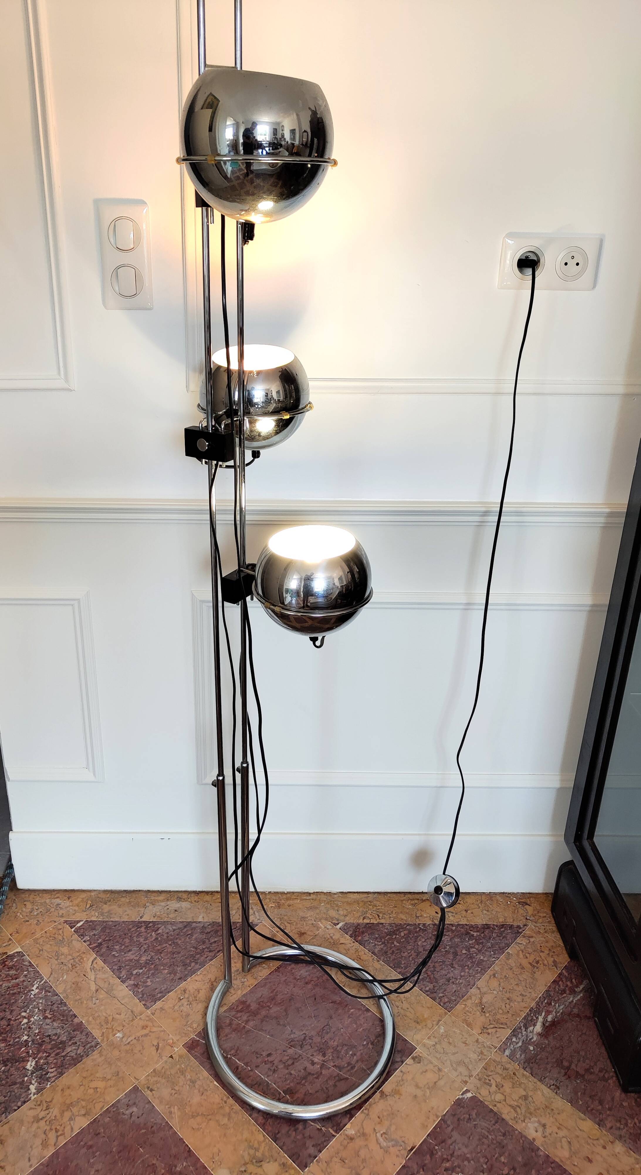 Vintage "Eye Ball" Floor Lamp By Goffredo Reggiani Circa1970