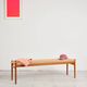 Large teak and rope bench by Niels O. Møller, Denmark, 1960s.