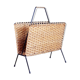 Vintage wicker magazine rack