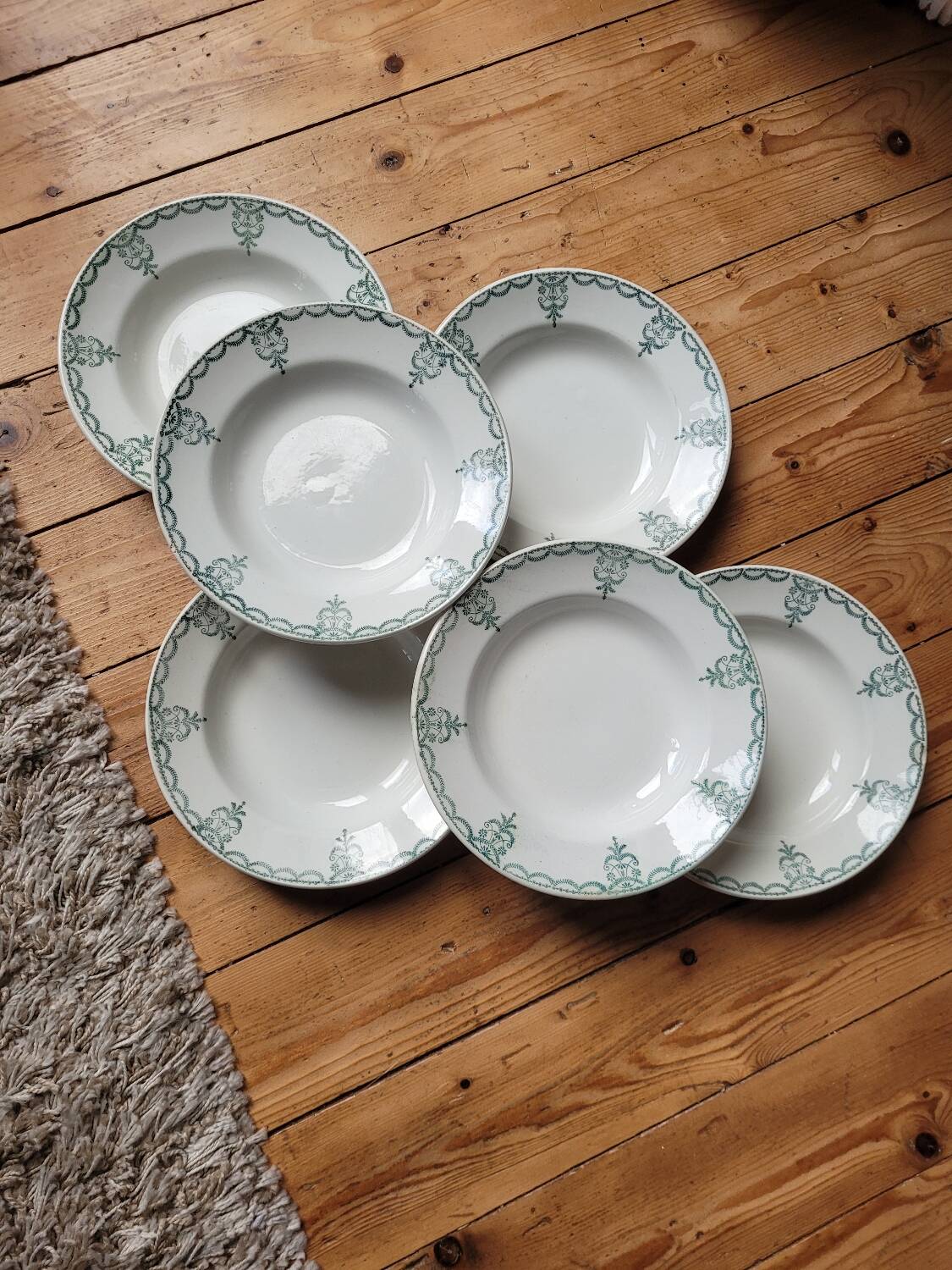 Lot n°4 of 6 soup plates 418 St Amand