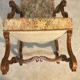 Louis XIII style walnut armchair