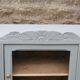 Renovated vintage low sideboard - Unique piece of furniture with floral moldings