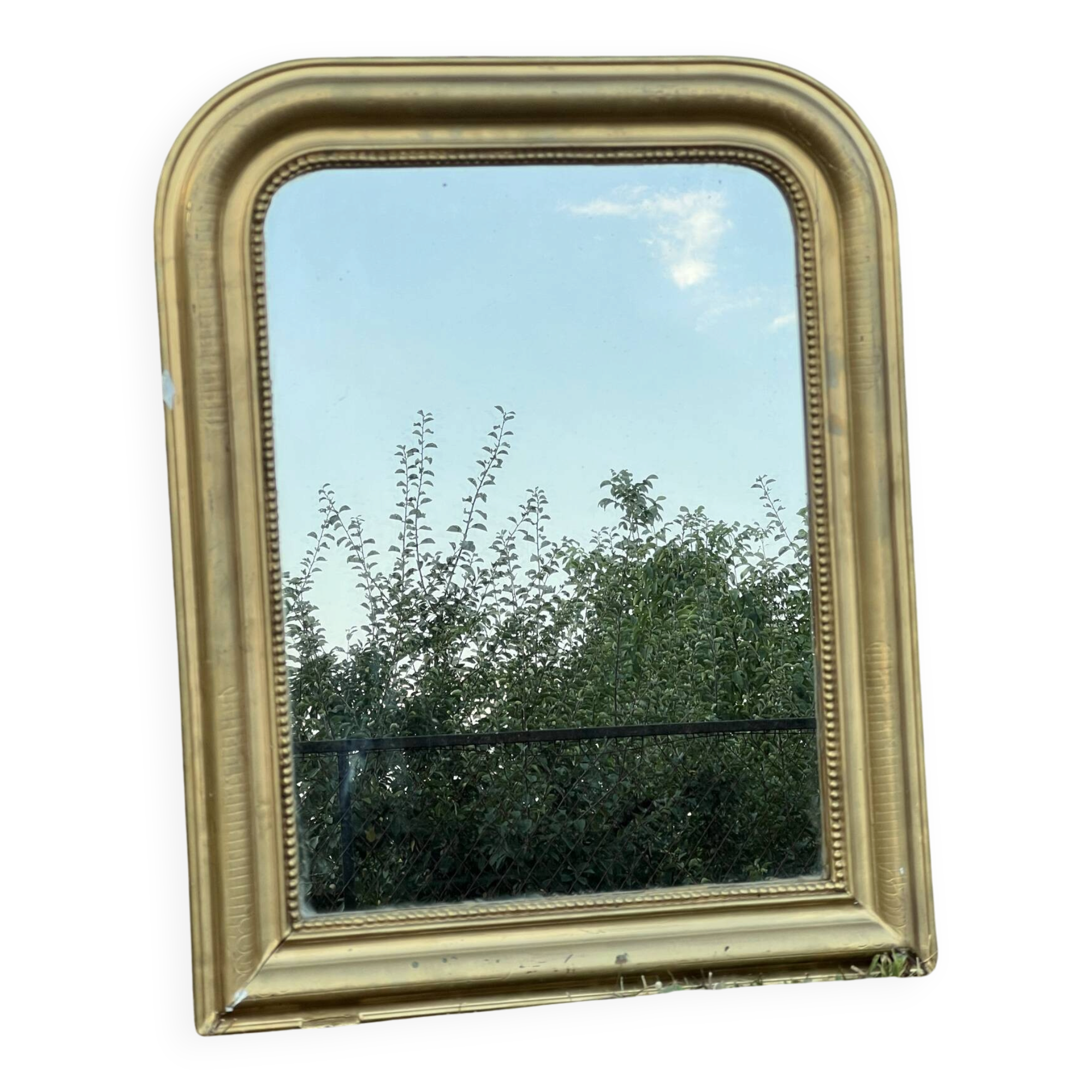 Small Louis-Philippe gilded mirror with mercury glass 48x60cm
