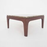 Mid-century fossil stone coffee table