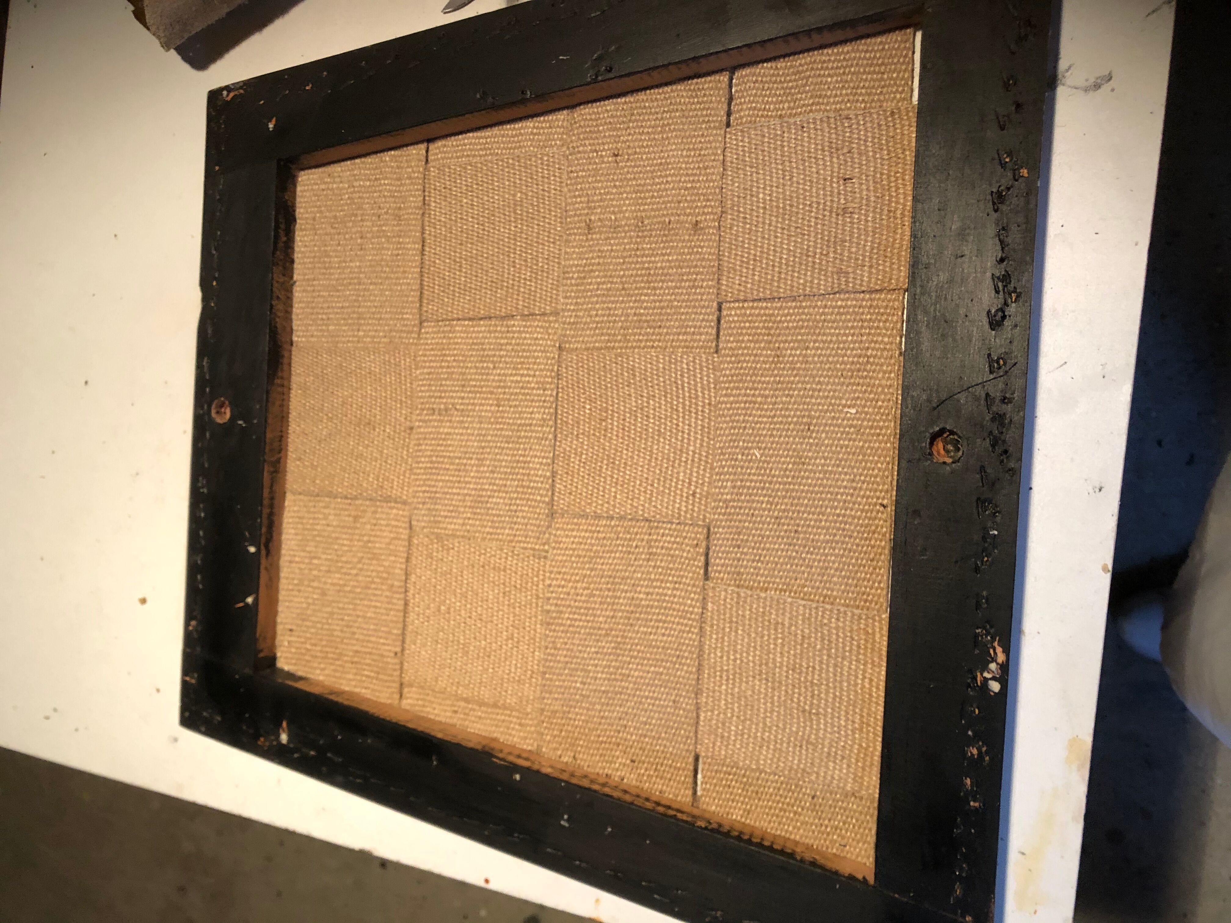 Old black desk chair