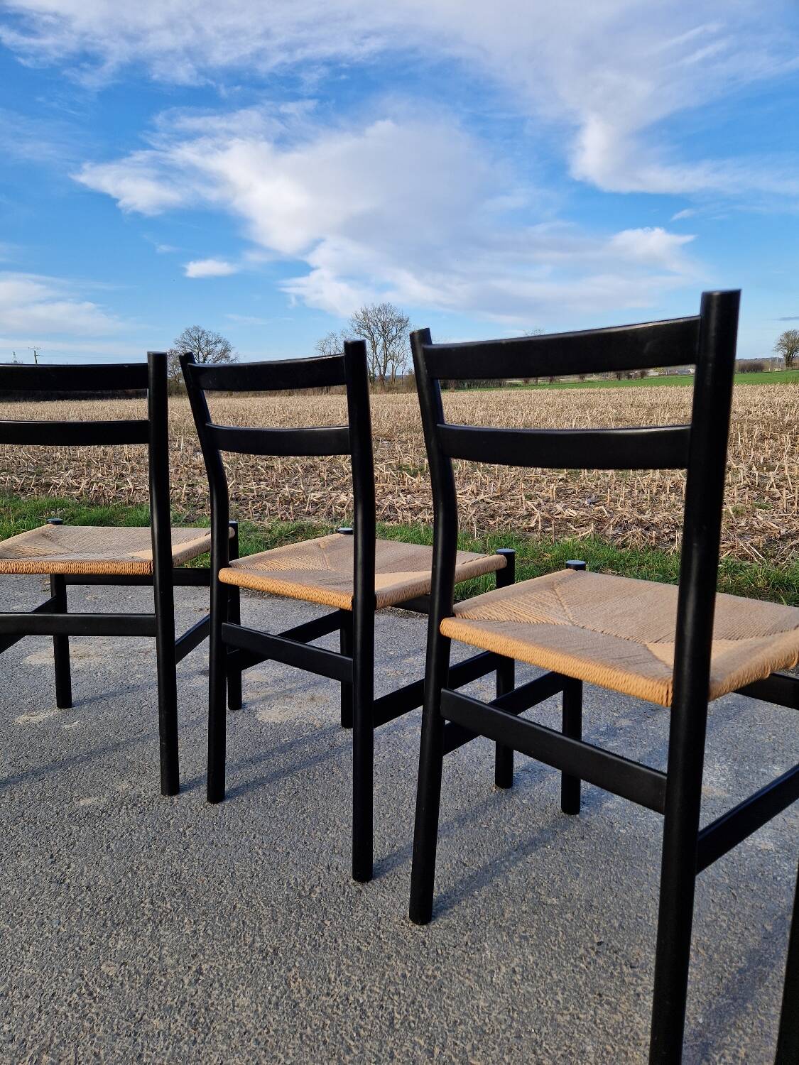 4 chaises Gessef par la manufacture Consorzio Sedie Friuli