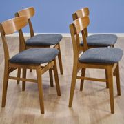 Ensemble de 4 chaises de salle à manger danoises en teck par Farstrup Møbler, années 1960