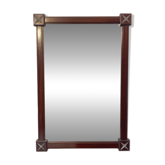 Mid-Century Rectangular Wooden Mirror