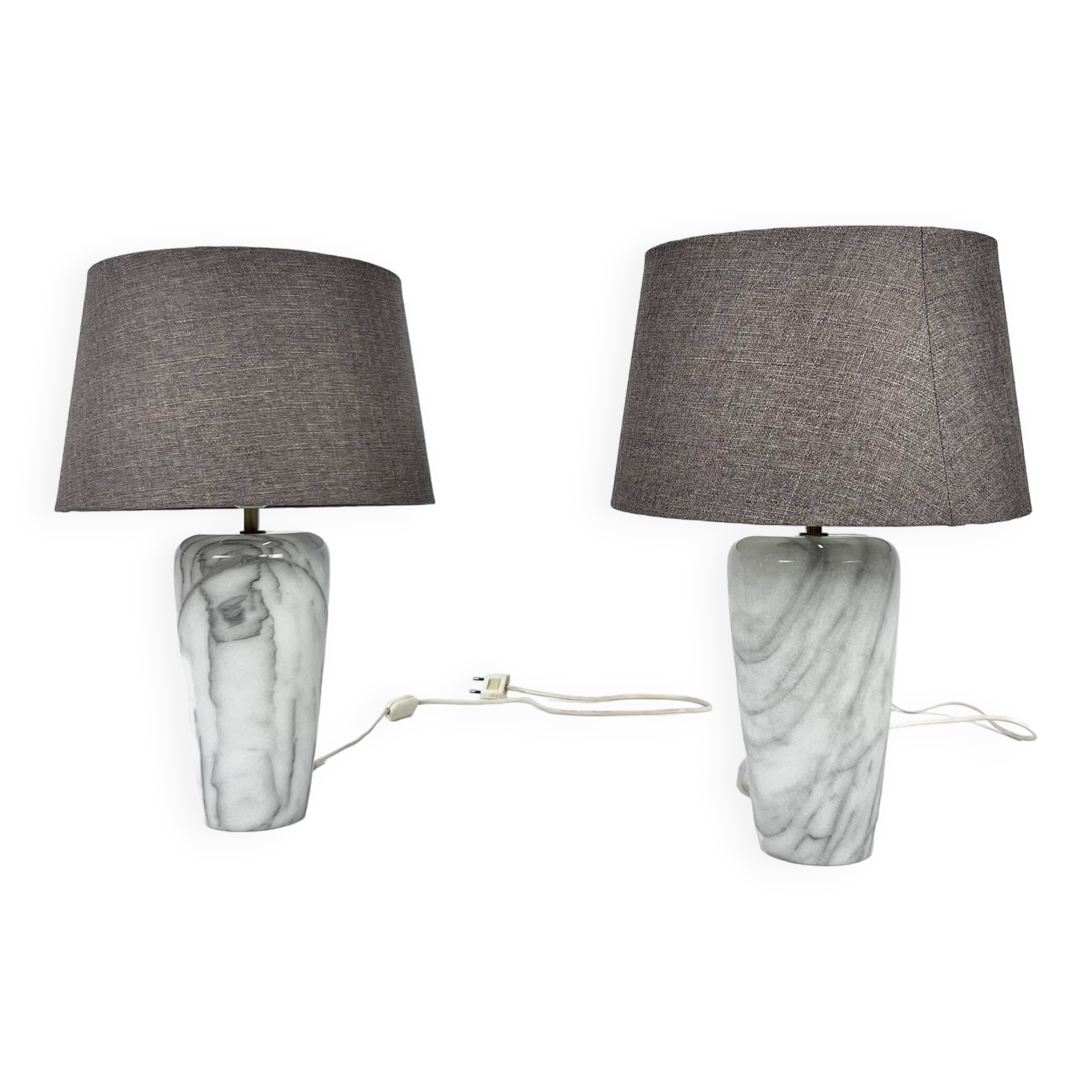 Italian Marble Table Lamps, 1980s