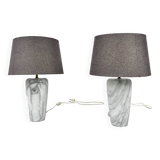 Italian Marble Table Lamps, 1980s