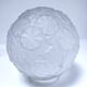 Art Deco glass ball pendant with floral decor