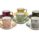 Set of 6 multicoloured moka cups in Limoges fine porcelain.