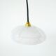 Clichy glass pendant, graphic shape, white, Art Deco, 1930