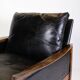 Armchair Made In Rosewood & Black Leather Cushions By Hans Olsen From 1960s