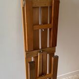 Folding bench in wood varnish vintage