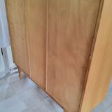 Wood and rattan cabinet