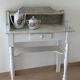 Shabby chic wooden and marble dressing table