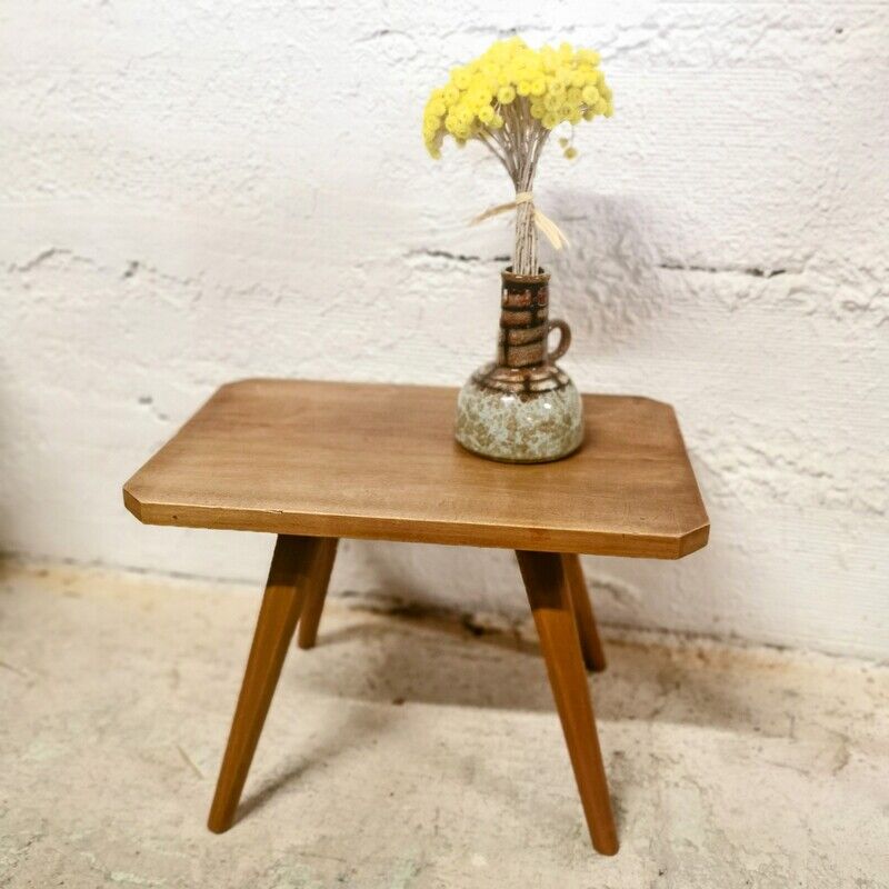 Vintage side table with compass legs