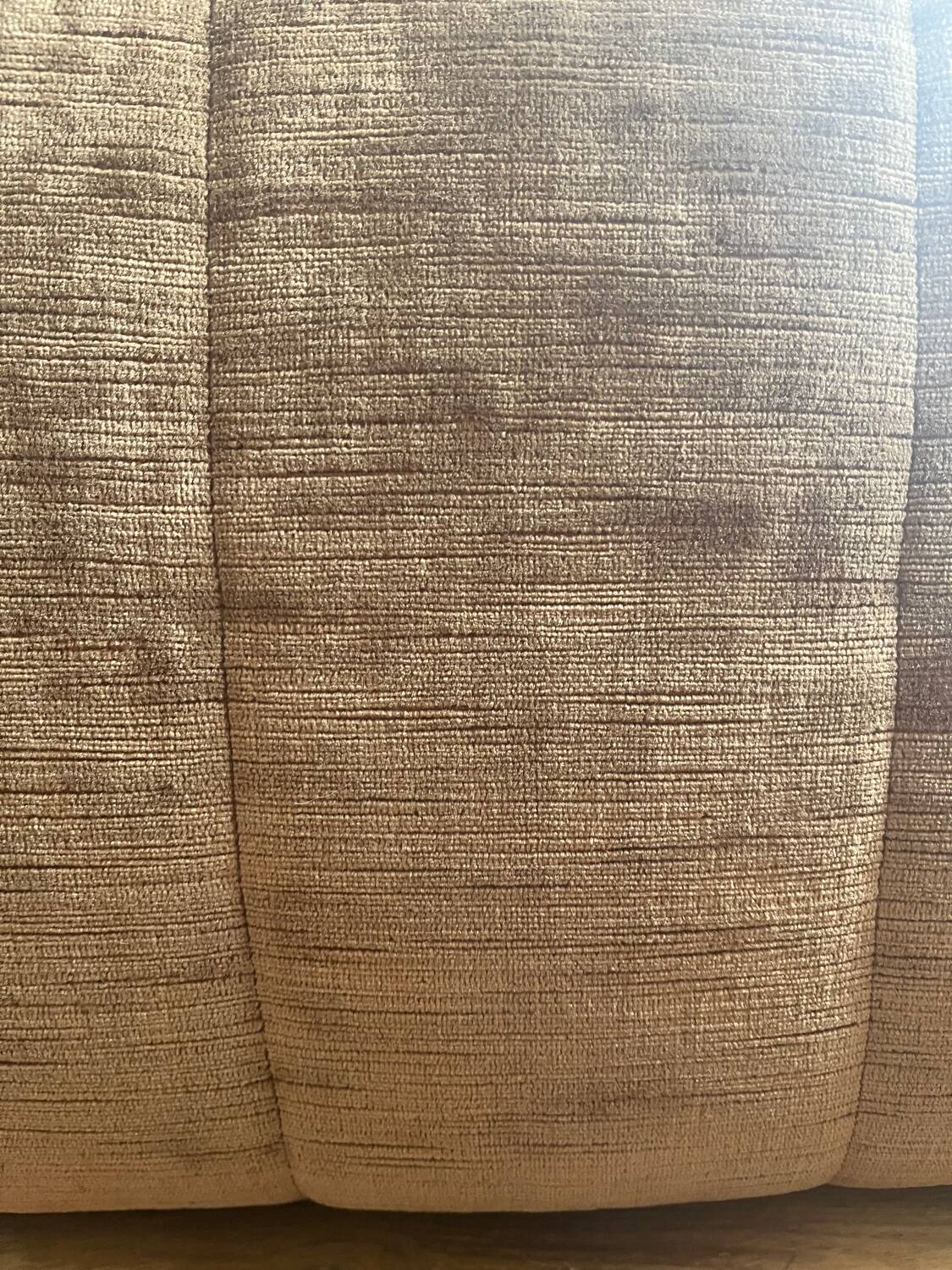 2-seater armchair in fawn velvet, Steiner edition 1970