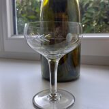 Set of 6 mismatched crystal champagne glasses 30s-40s