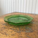 Plat en cristal de portieux octogonal