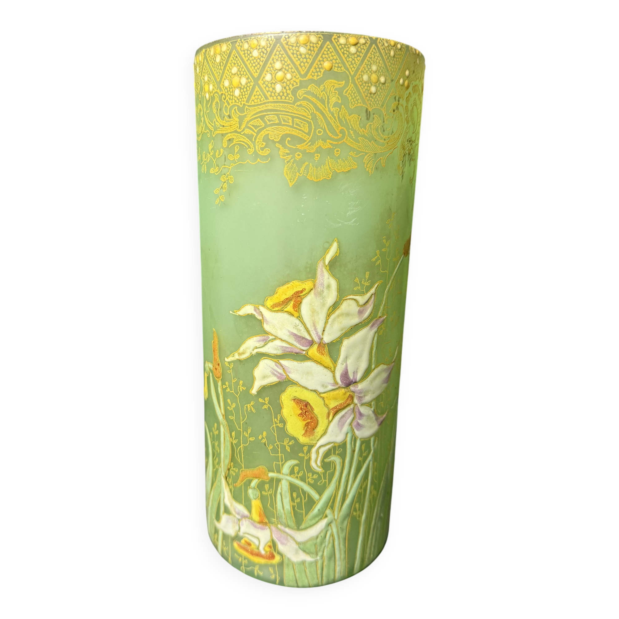 Enamelled vase – FT Legras (1839-1916)