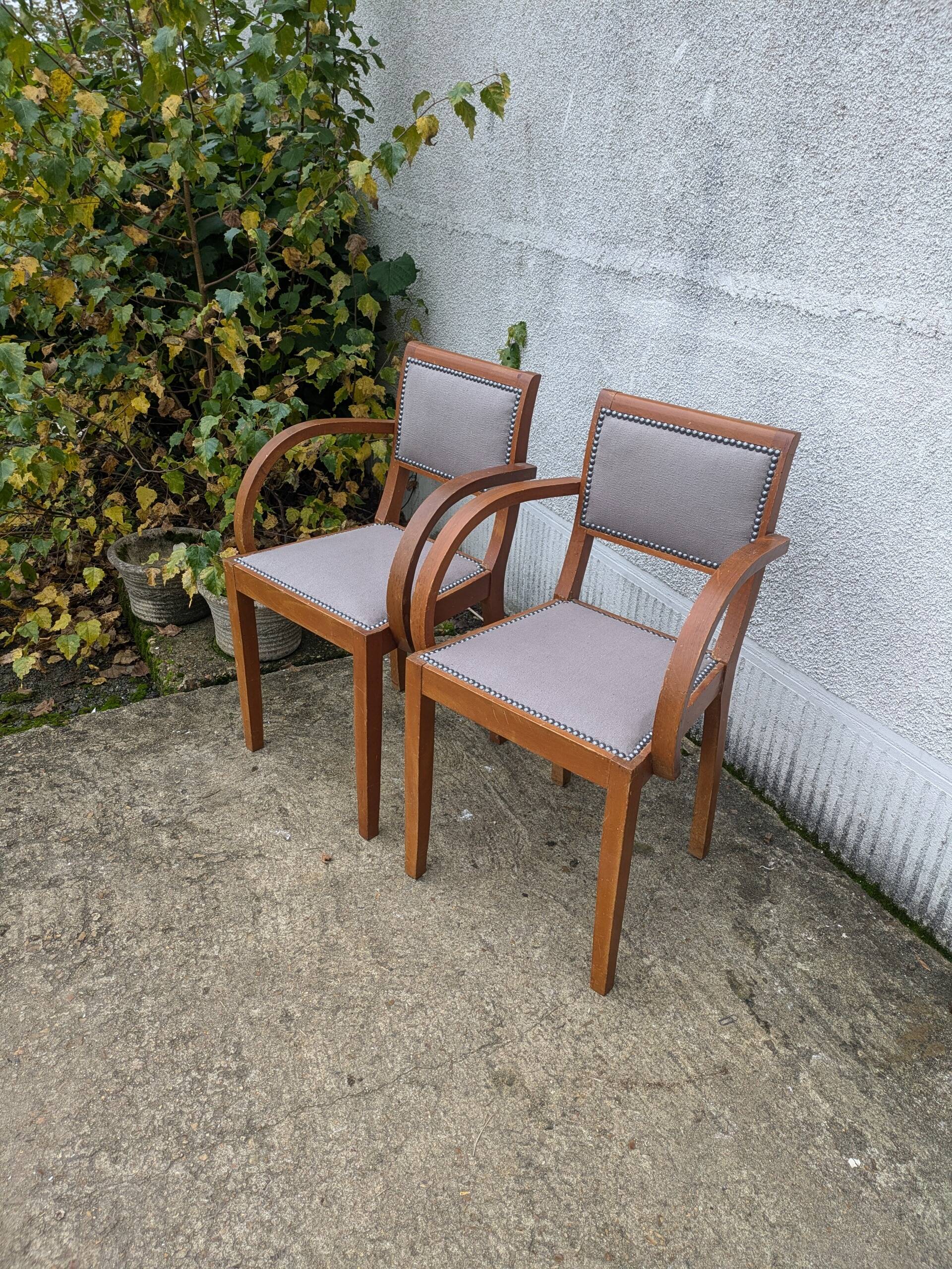 Pair of bridge armchairs