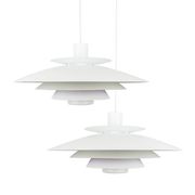 Pair of 2 vintage Danish pendant lamps by Form Light, 1980s.